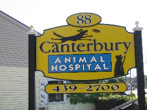 Canterbury Animal Hospital Sign resized to 300 pixels wide
